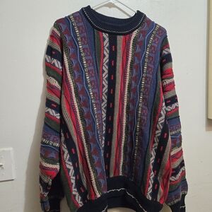 Vintague Cotton Trader Stile Googi Multicolor Patterned Men's Sweater